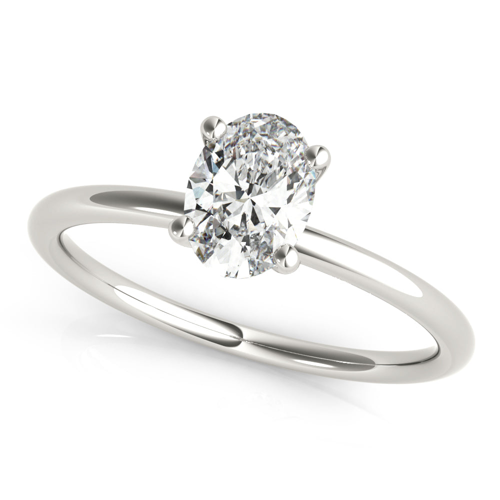 0.25CT Oval Diamond Solitaire Engagement Ring