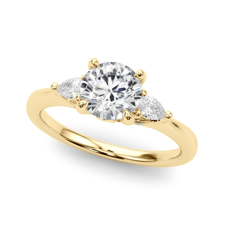 14K Yellow Gold 1.22 ctw Diamond Three-Stone Ring