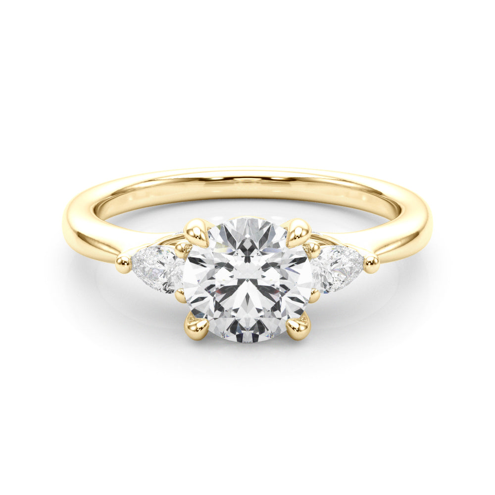 14K Yellow Gold 1.22 ctw Diamond Three-Stone Ring