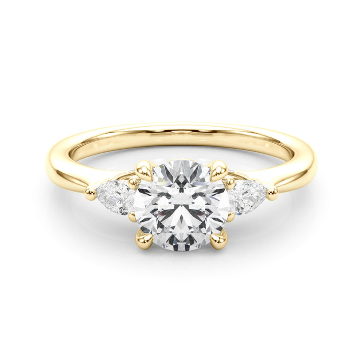 14K Yellow Gold 1.22 ctw Diamond Three-Stone Ring