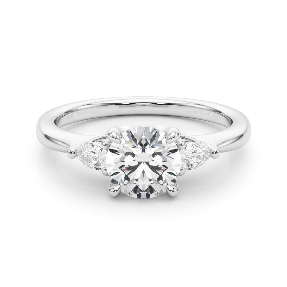 18K White Gold Diamond Engagement Ring