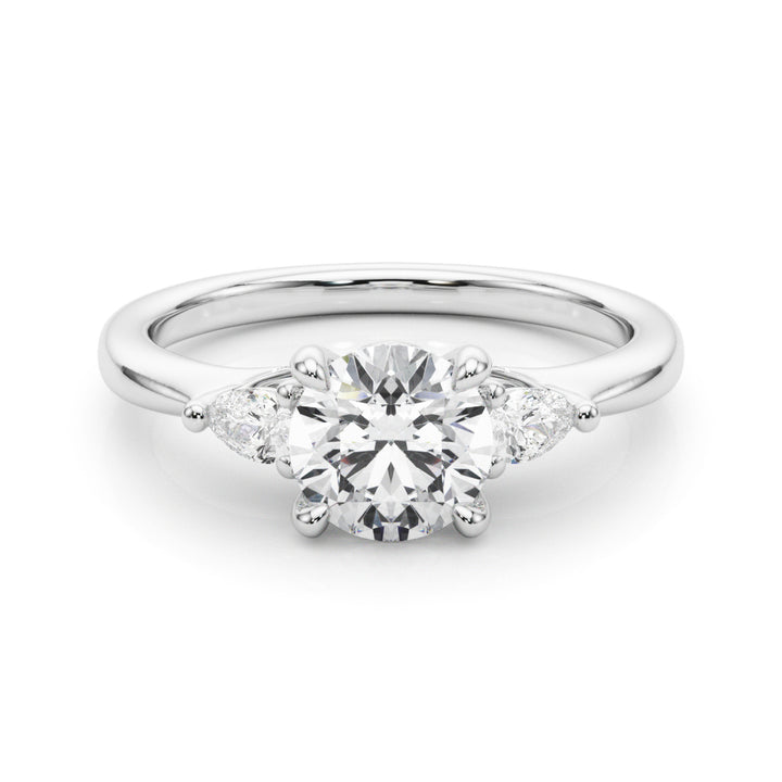 1.0 CT Round Diamond Three Stone Ring