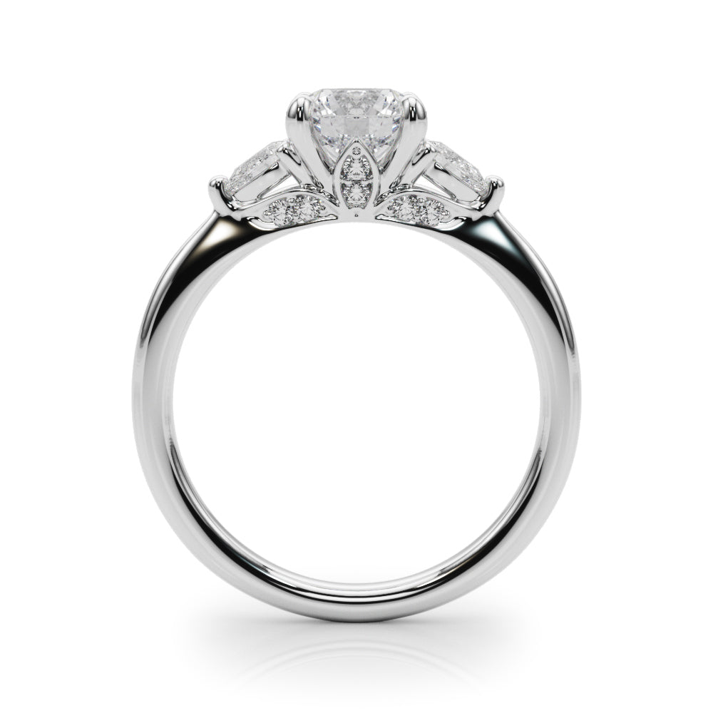 18K White Gold 1.33ctw Diamond Three-Stone Ring
