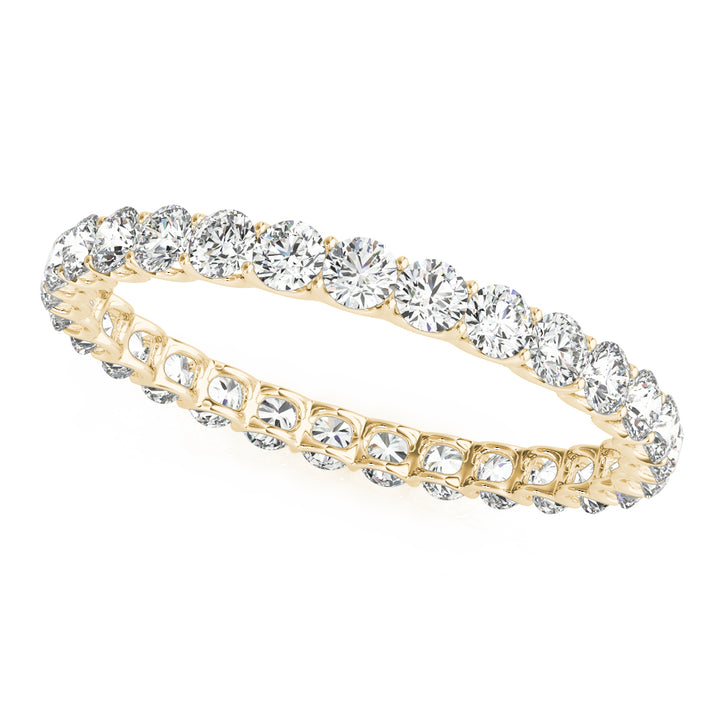 18K Yellow Gold Multi-Diamond Wedding Band