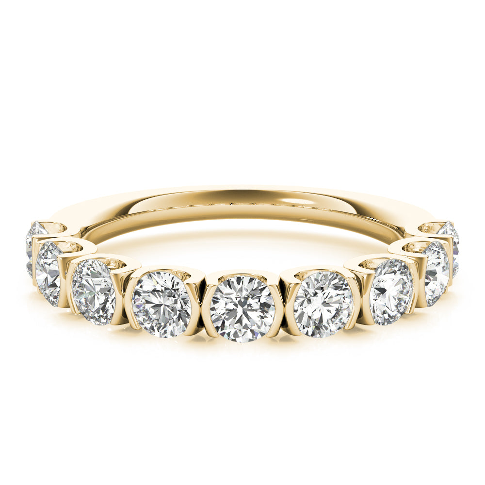 14K Yellow Gold 0.75ctw Round Diamond Wedding Band