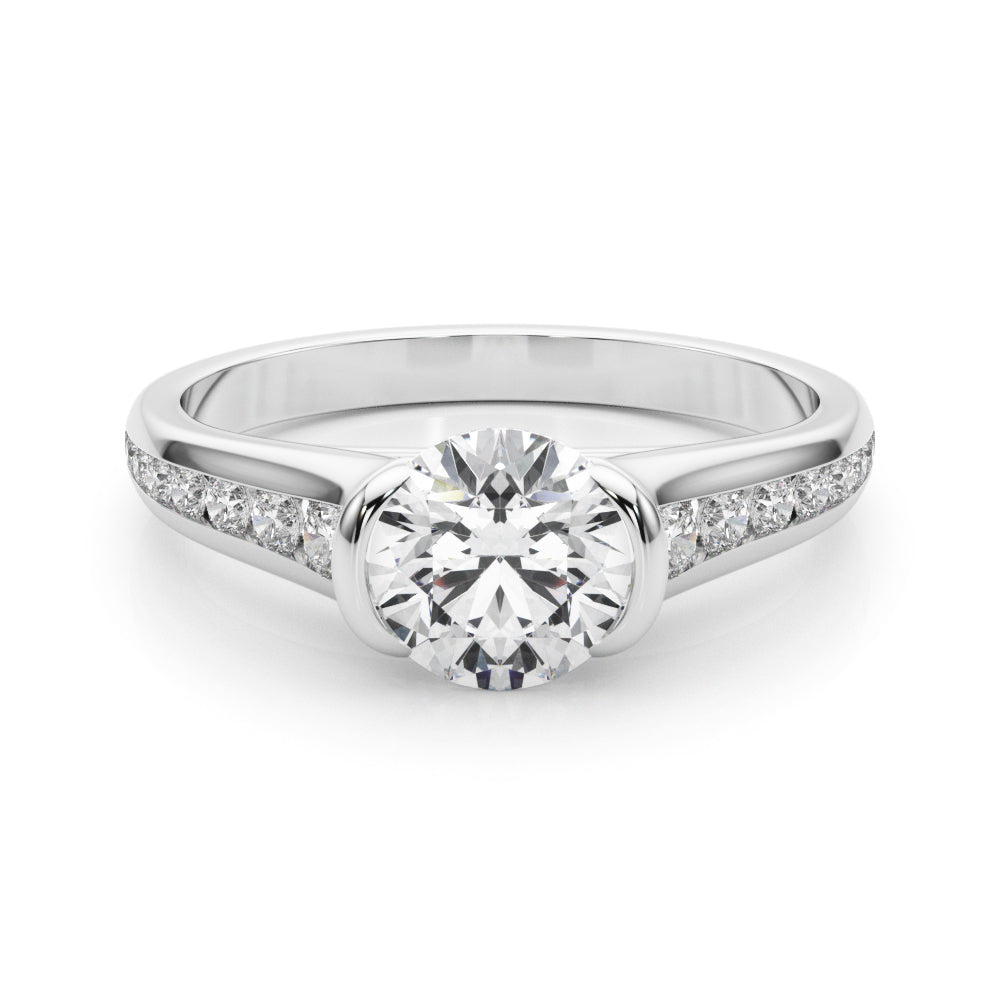 14K White Gold 1.33ctw Single Row Diamond Ring