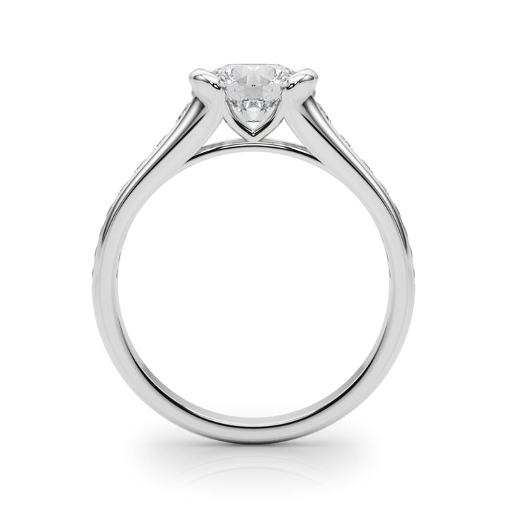 18K White Gold 1.33ctw Round Diamond Engagement Ring