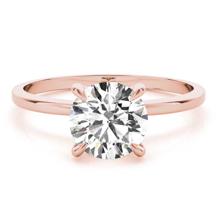 18K Rose Gold 1 ct Diamond Halo Engagement Ring