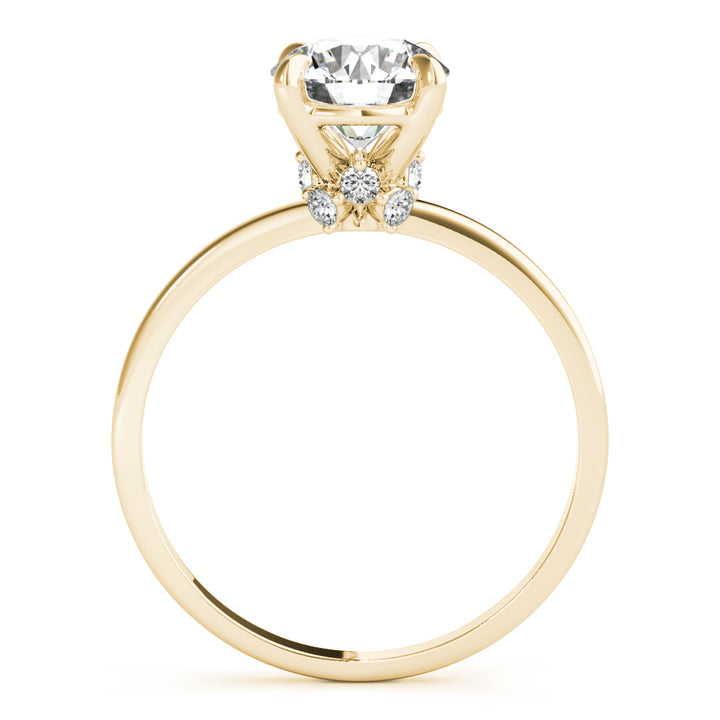 18K Yellow Gold 1 CT Diamond Halo Engagement Ring