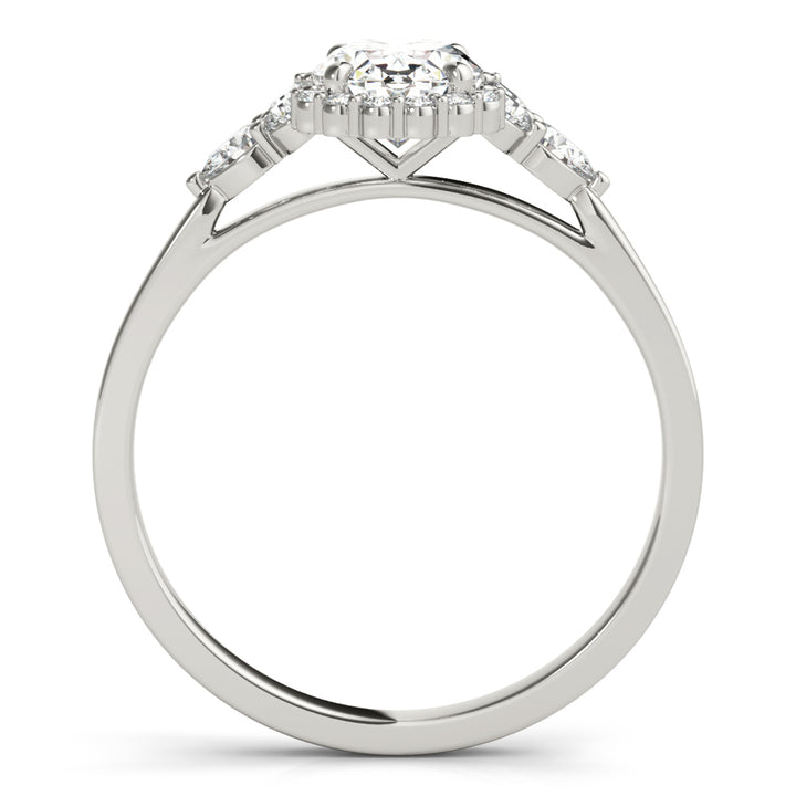 Oval Diamond Halo Engagement Ring