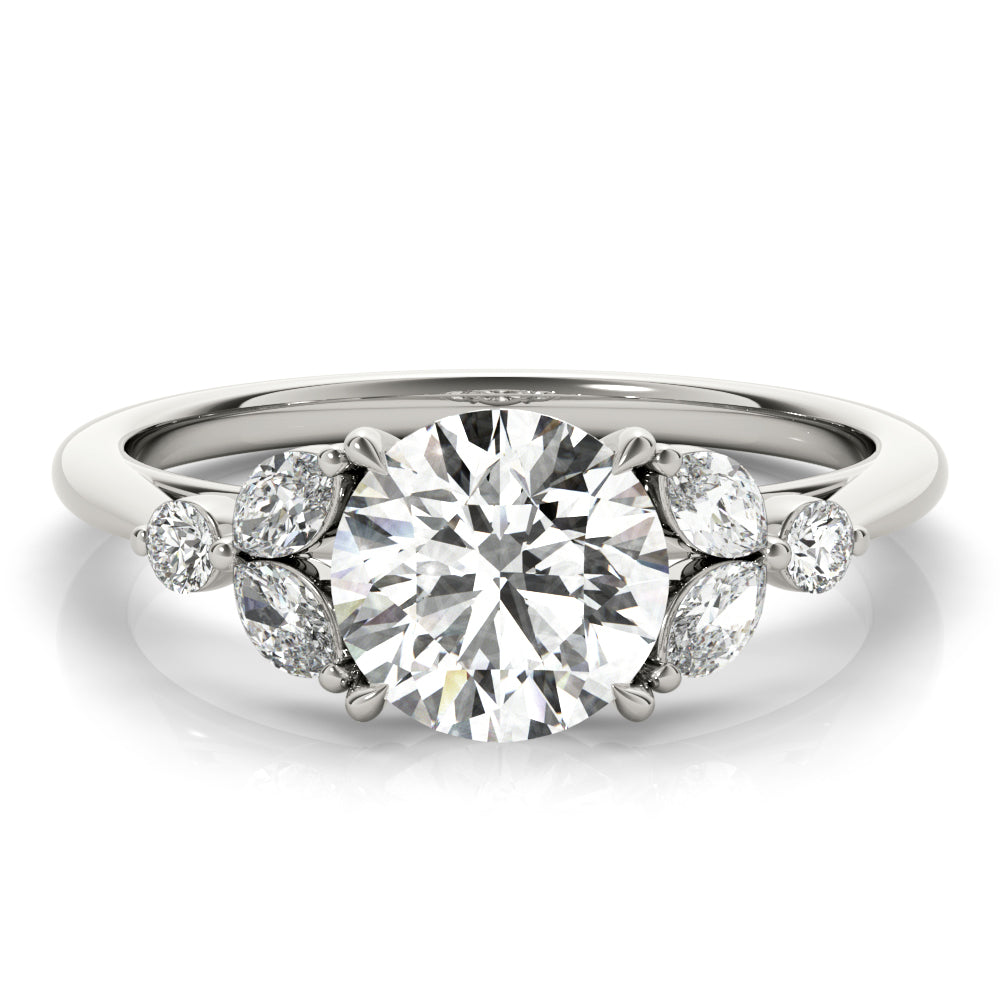 Platinum Diamond Accent Engagement Ring 1.33ctw