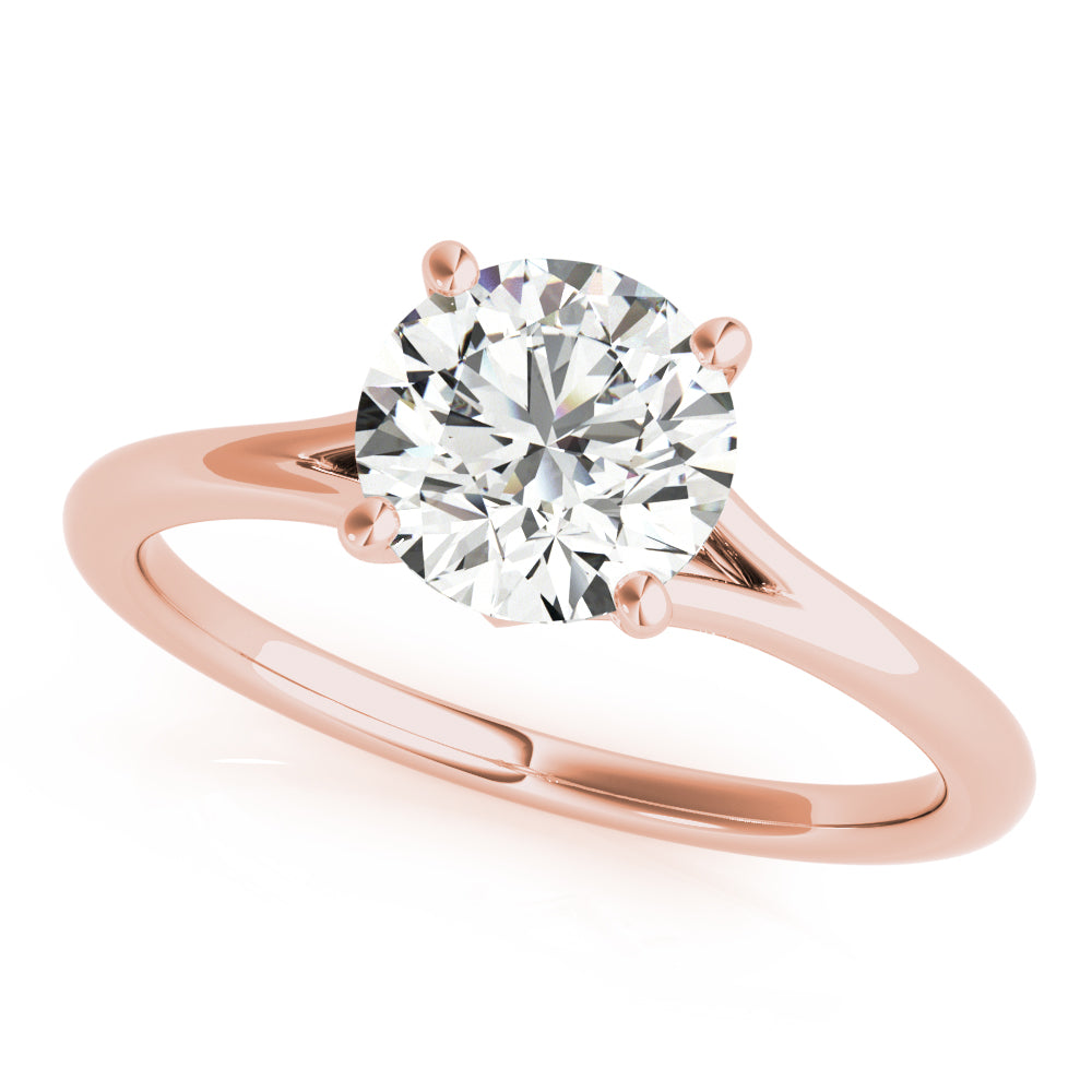 14K Rose Gold 1 CT Diamond Engagement Ring