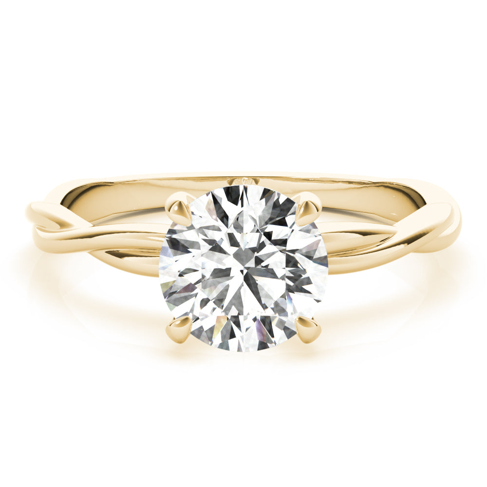 1ct Diamond 18K Yellow Gold Solitaire Engagement Ring