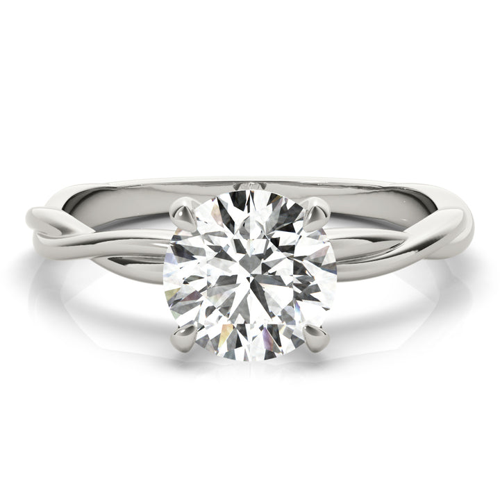 18K White Gold 1ct Diamond Solitaire Engagement Ring