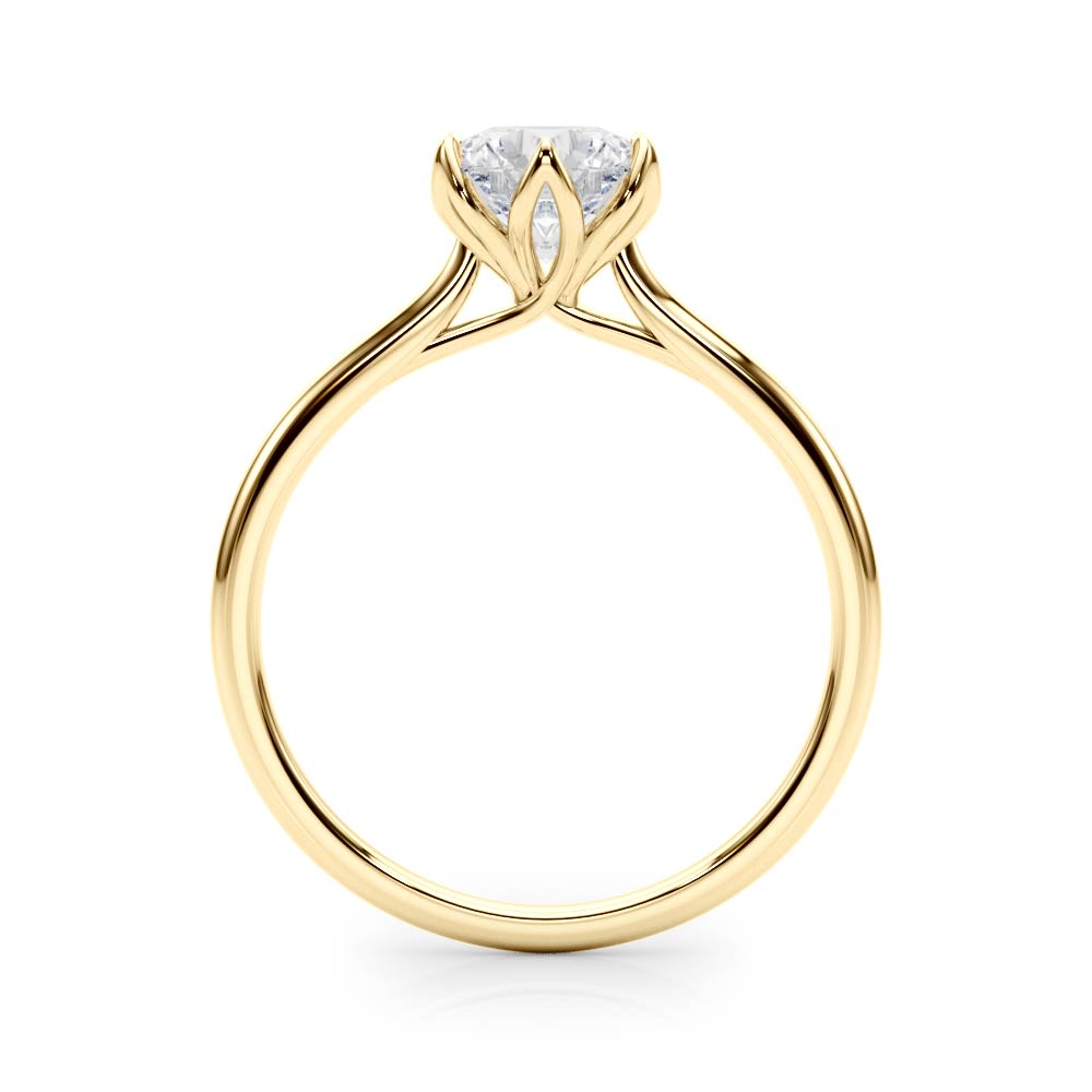 14K Yellow Gold 1ct Diamond Solitaire Engagement Ring