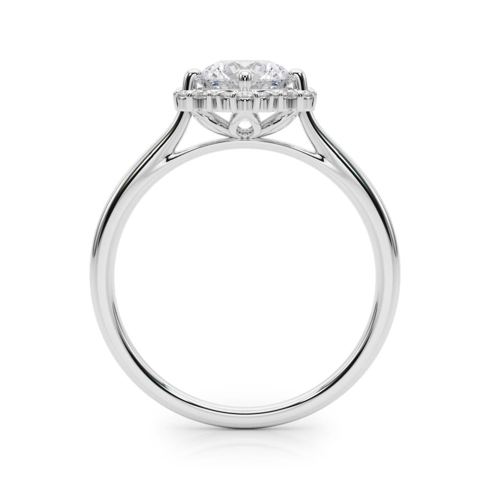 Round Diamond Halo Engagement Ring