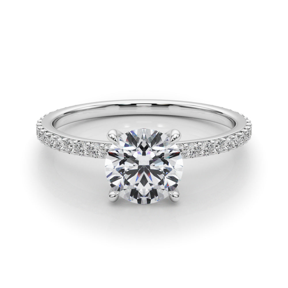 Diamond Round Halo Engagement Ring