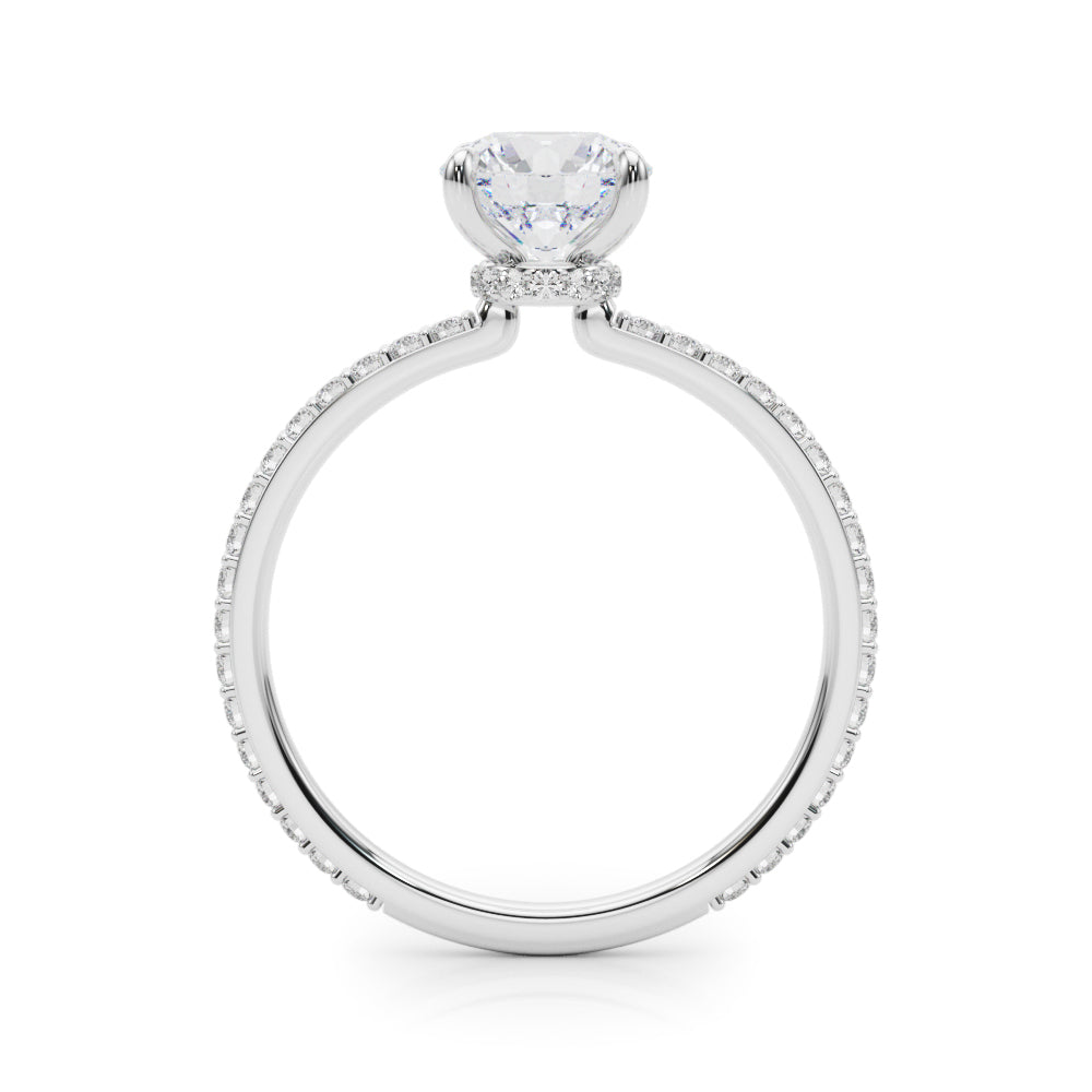 Diamond Round Halo Engagement Ring