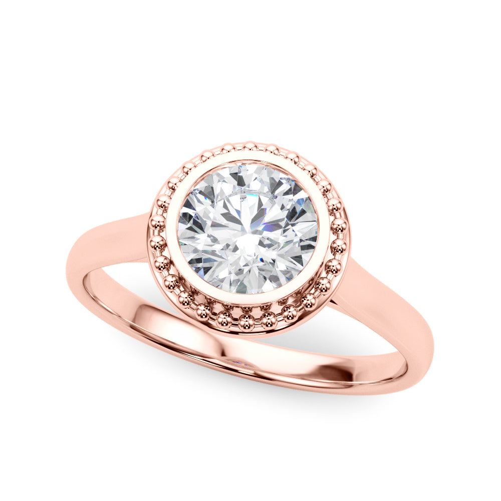 14K Rose Gold 1 CT Diamond Engagement Ring