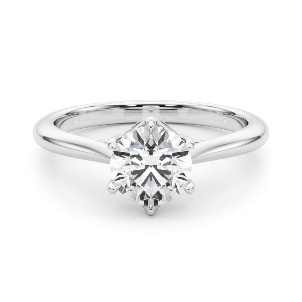 18K White Gold 1ct Diamond Solitaire Engagement Ring