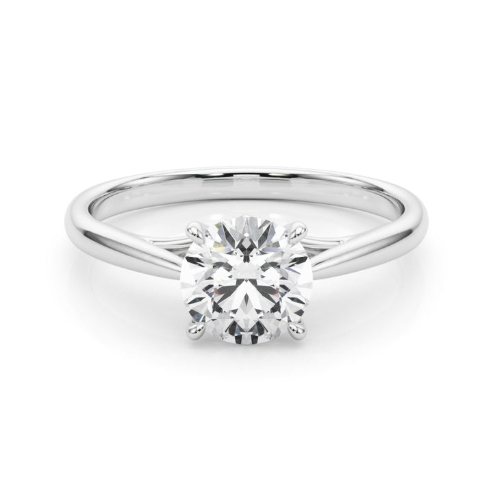 1 CT Platinum Round Diamond Engagement Ring