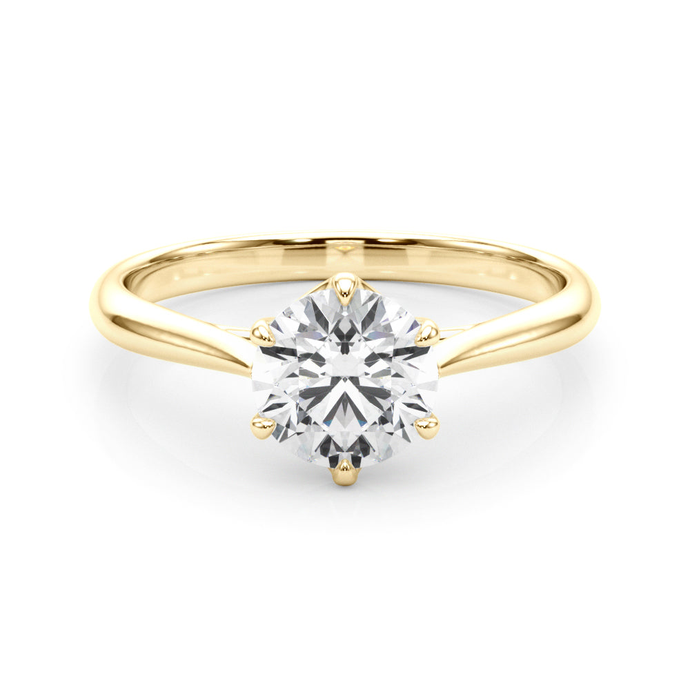 14K Yellow Gold 1ct Diamond Solitaire Engagement Ring