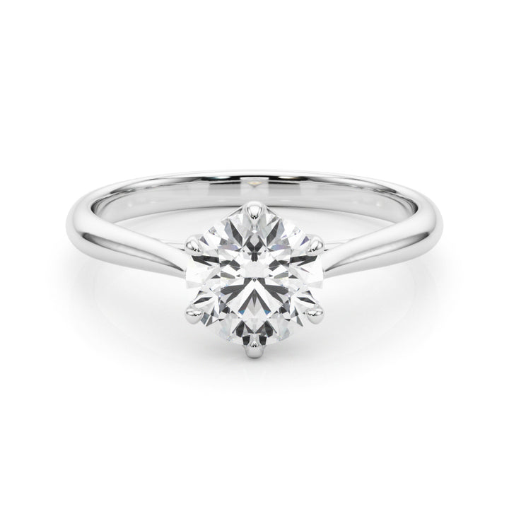 Platinum 1 ct Round Diamond Solitaire Engagement Ring