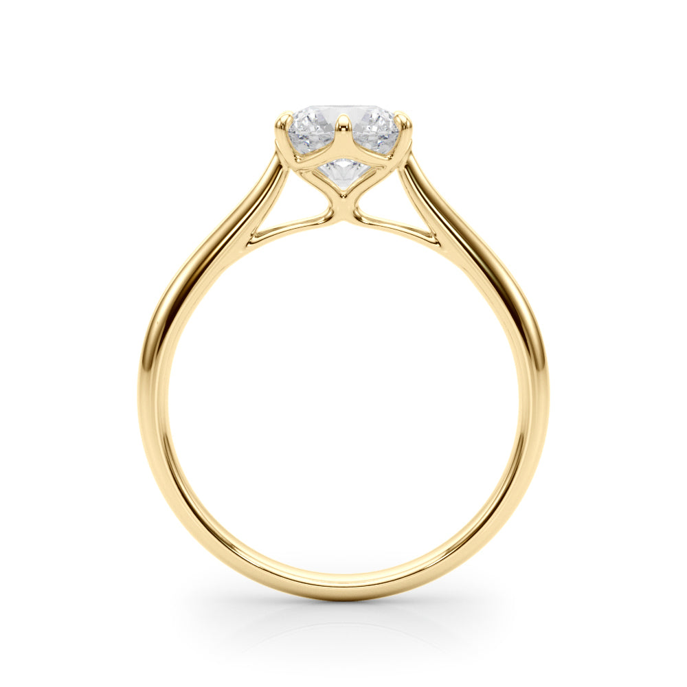 14K Yellow Gold 1ct Diamond Solitaire Engagement Ring