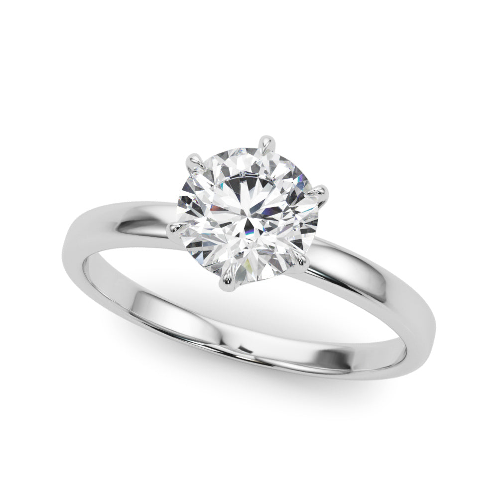18K White Gold 1ct Diamond Solitaire Engagement Ring