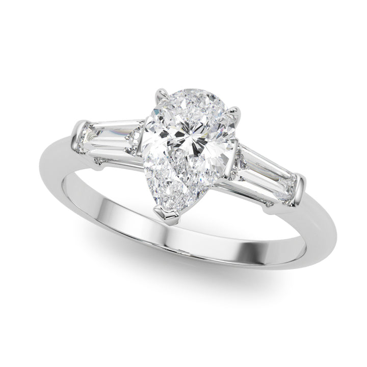 Platinum Diamond Taper Baguette Engagement Ring