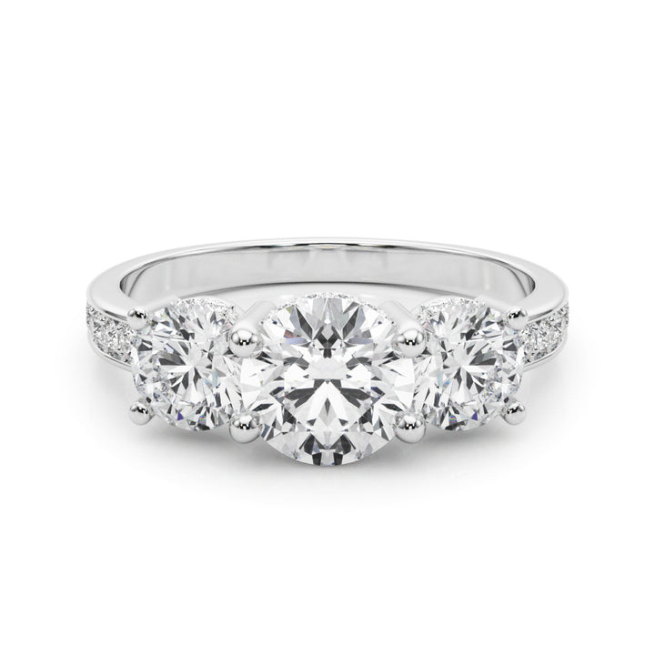 Multi-Diamond Round Engagement Ring