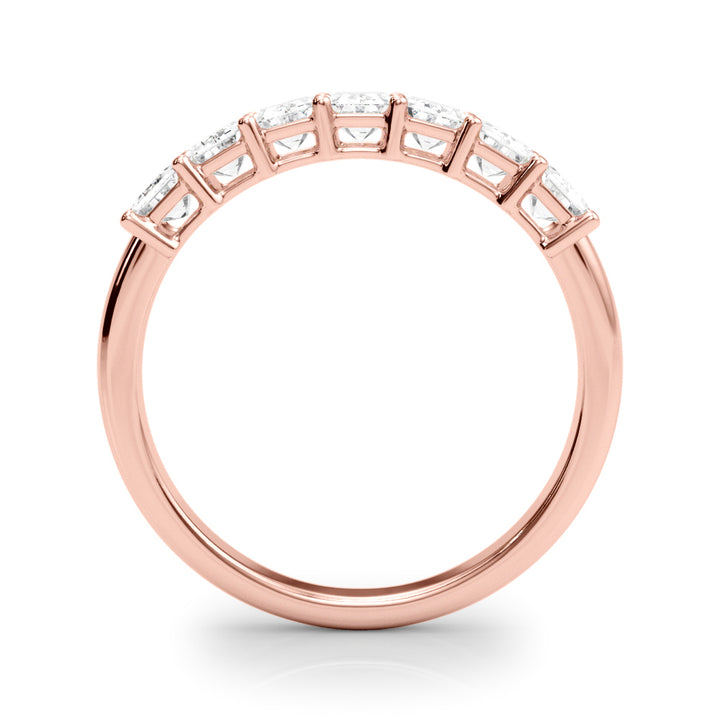 14K Rose Gold Multi-Stone Emerald Diamond Ring