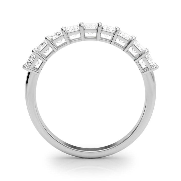 Multi-Diamond Emerald Cut Wedding Ring