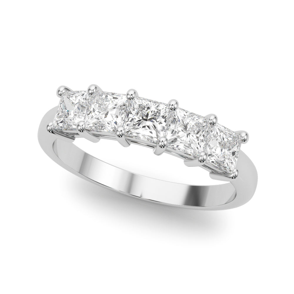 Princess Diamond Multi-Stone Wedding Ring