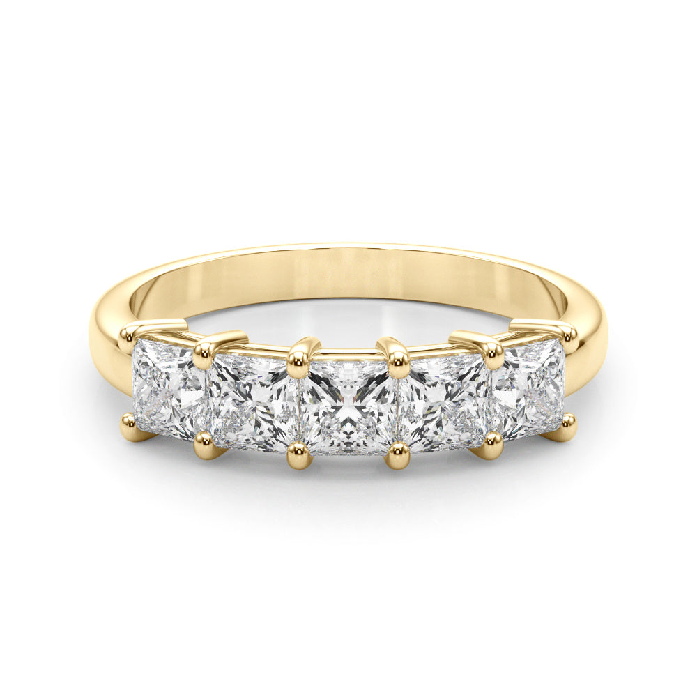 18K Yellow Gold Multi-Diamond Wedding Ring