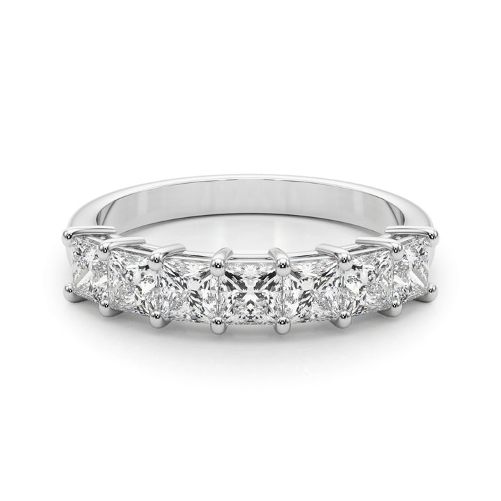 14K White Gold Square Diamond Engagement Ring