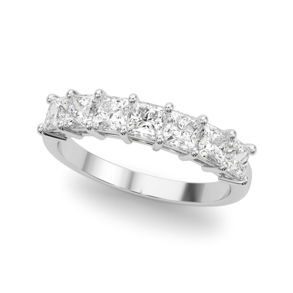 18K White Gold Square Diamond Engagement Ring