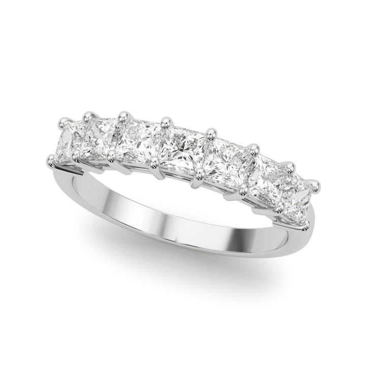 14K White Gold Square Diamond Engagement Ring