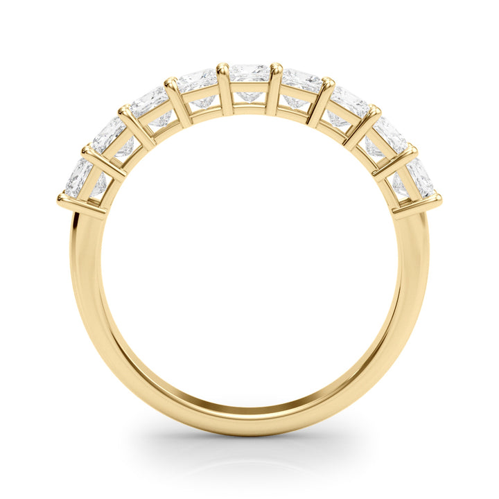 14K Yellow Gold Square Diamond Wedding Ring
