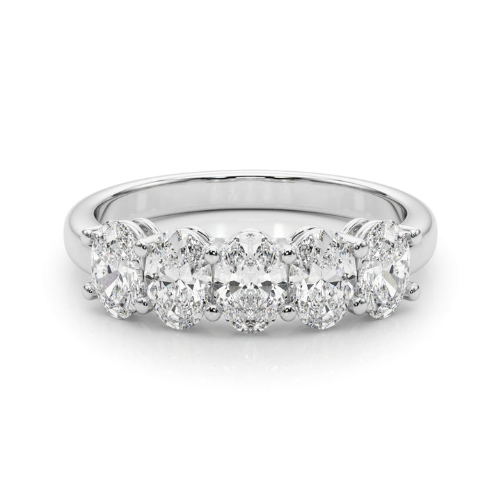 14K White Gold 1.65 ct Multi-Diamond Oval Ring