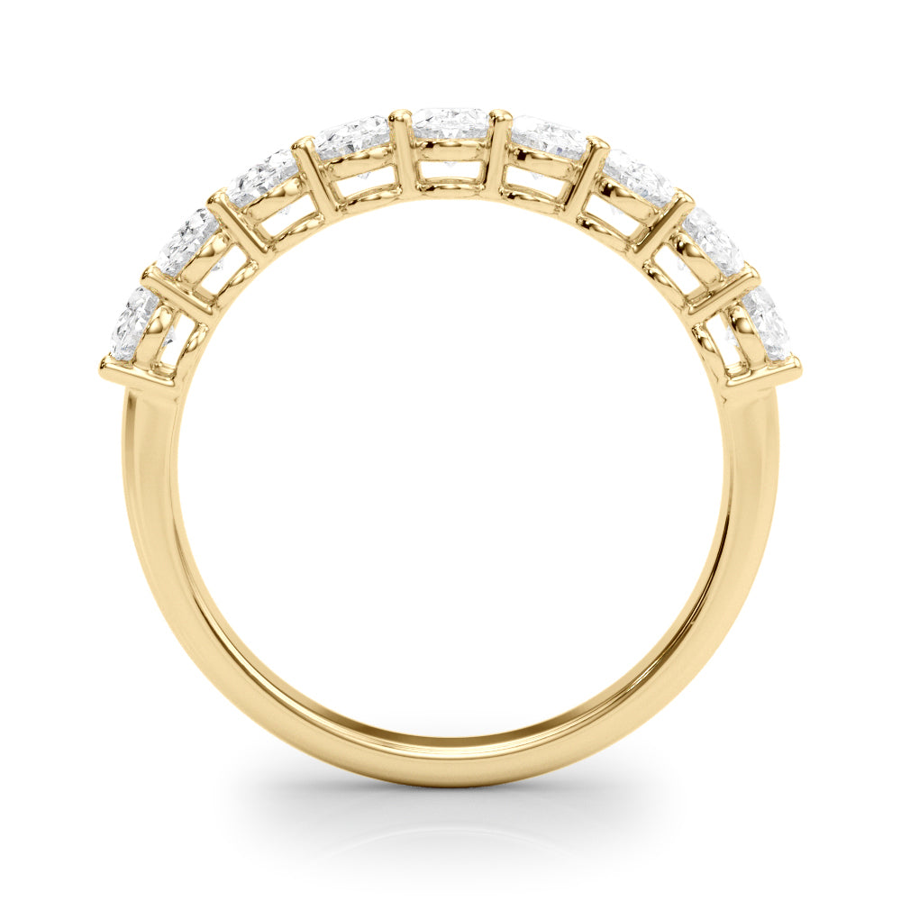 14K Yellow Gold Oval Diamond Wedding Ring