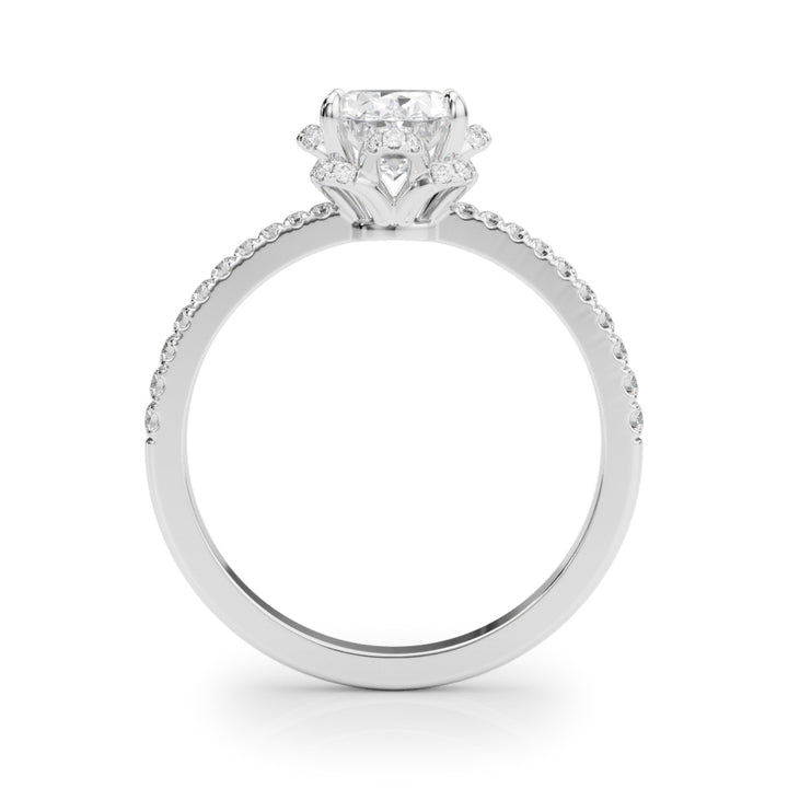 14K White Gold Diamond Engagement Ring