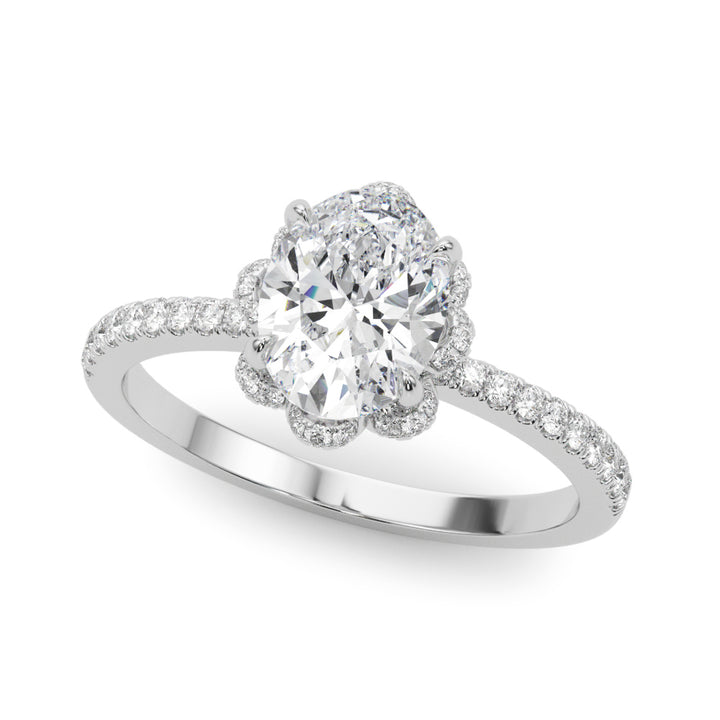 18K White Gold 1/4 CT Diamond Engagement Ring