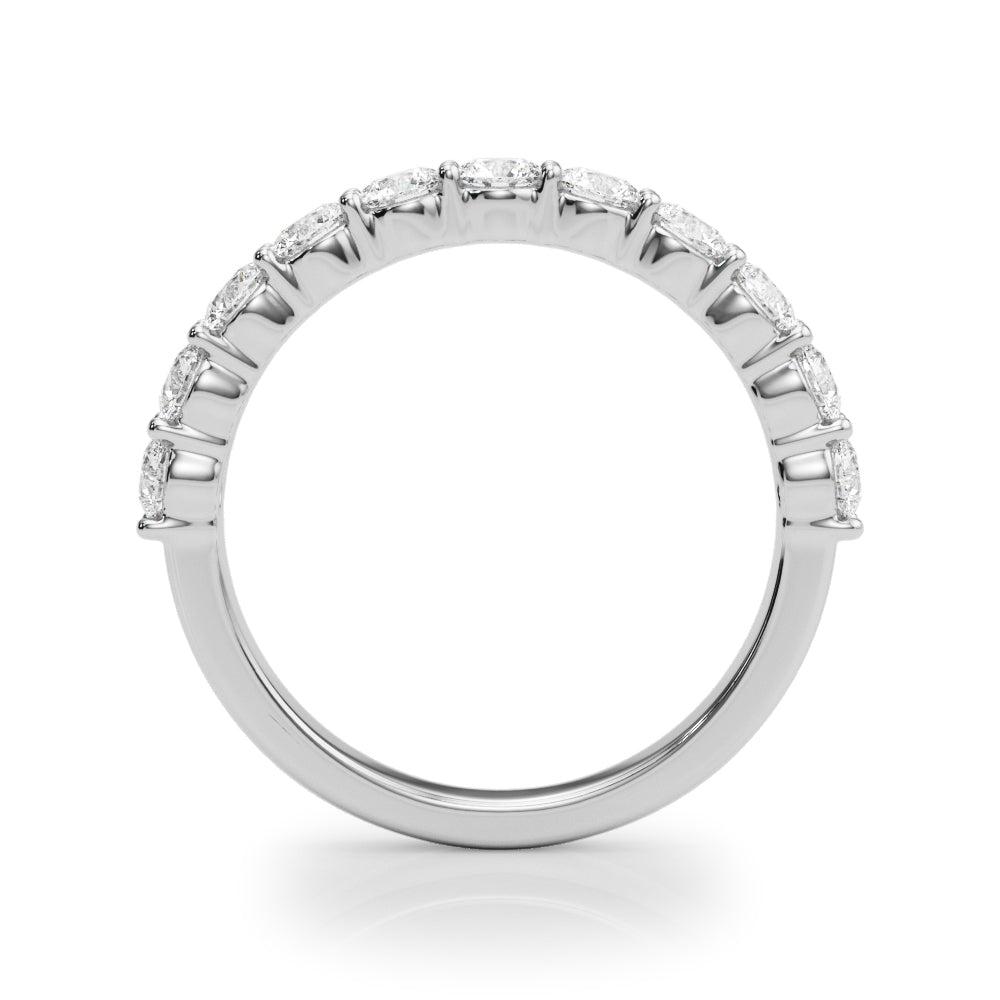 14K White Gold Multi-Diamond Wedding Band