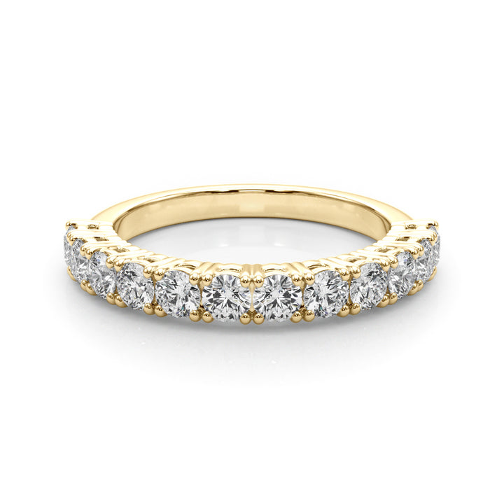 18K Yellow Gold Multi-Diamond Wedding Band