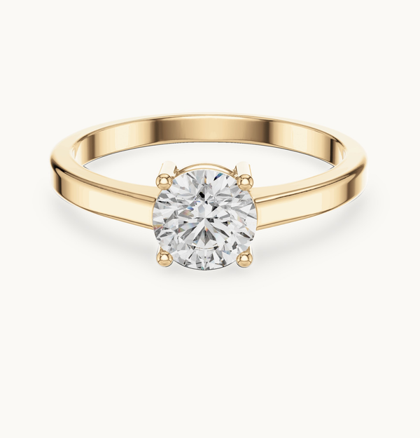 Round Lab-Grown Diamond Solitaire Ring, 0.85 CT TW, Solid Gold