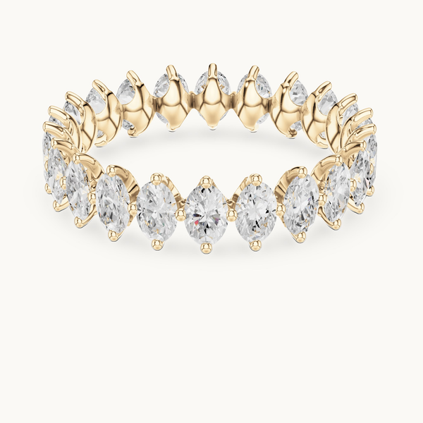 Oval Lab-Grown Diamond Eternity Band, 1.66 CT TW, Solid Gold