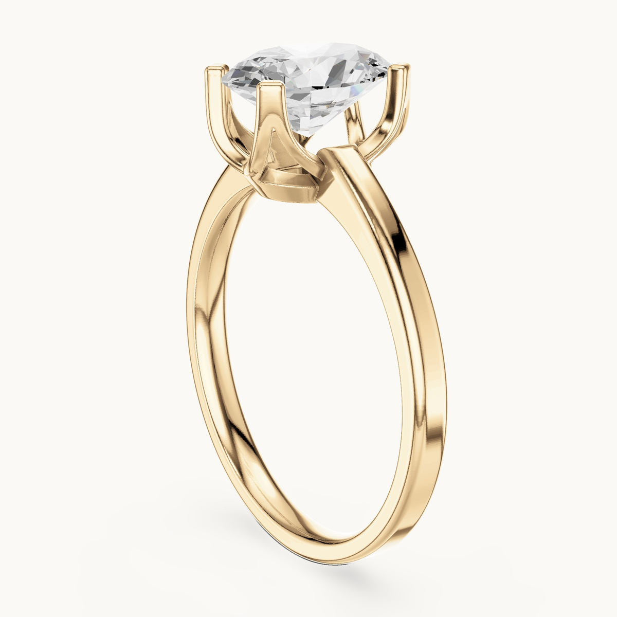 Oval lab-grown diamond solitaire engagement ring in 14K yellow gold, 1.40 CT TW, view 1