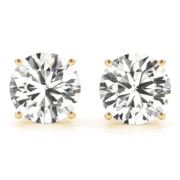 14K Yellow Gold Diamond Stud Earrings - 0.05 ct