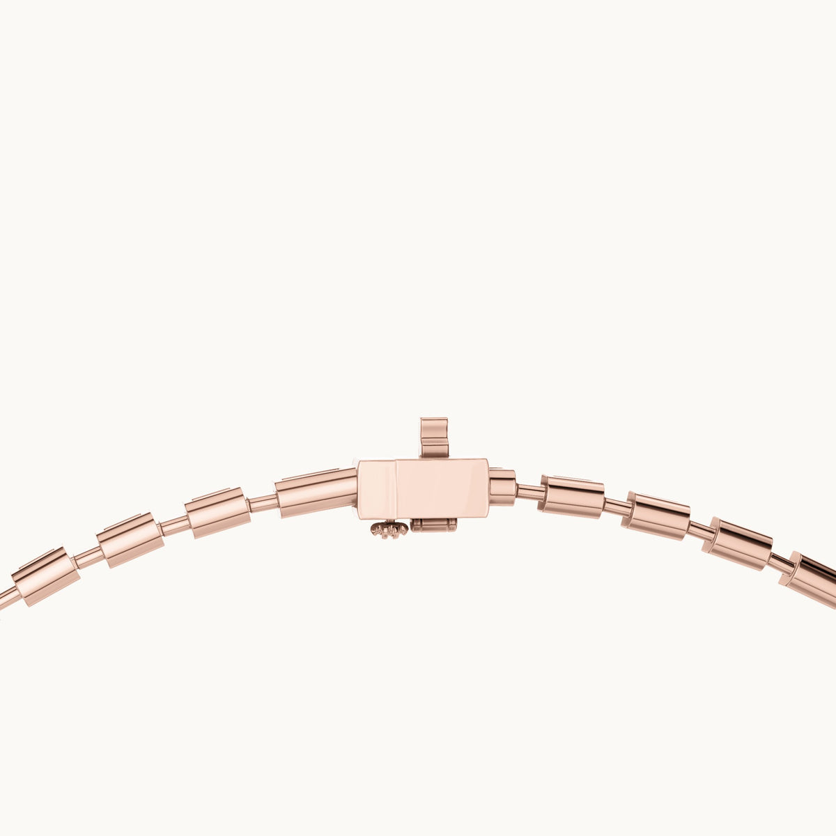 Emerald-cut lab-grown diamond station link necklace in rose gold, 3.35 CT TW, view 4
